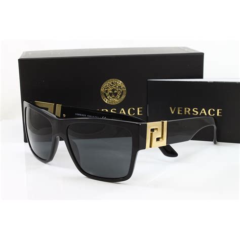 black sunglasses versace|unisex black Versace sunglasses.